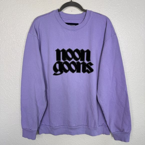 Noon Goons Other - Noon Goons Sweater Men Large Logo Fleece Pullover Sweatshirt Streetwear Lavender